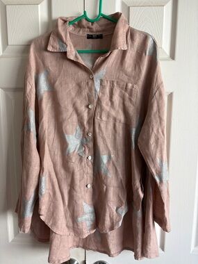 NT by Amati Pink Star Button-Up Shirt